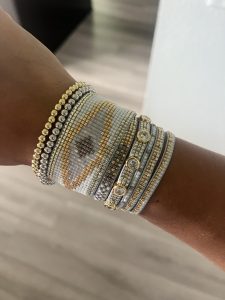Silver Zircons bracelet